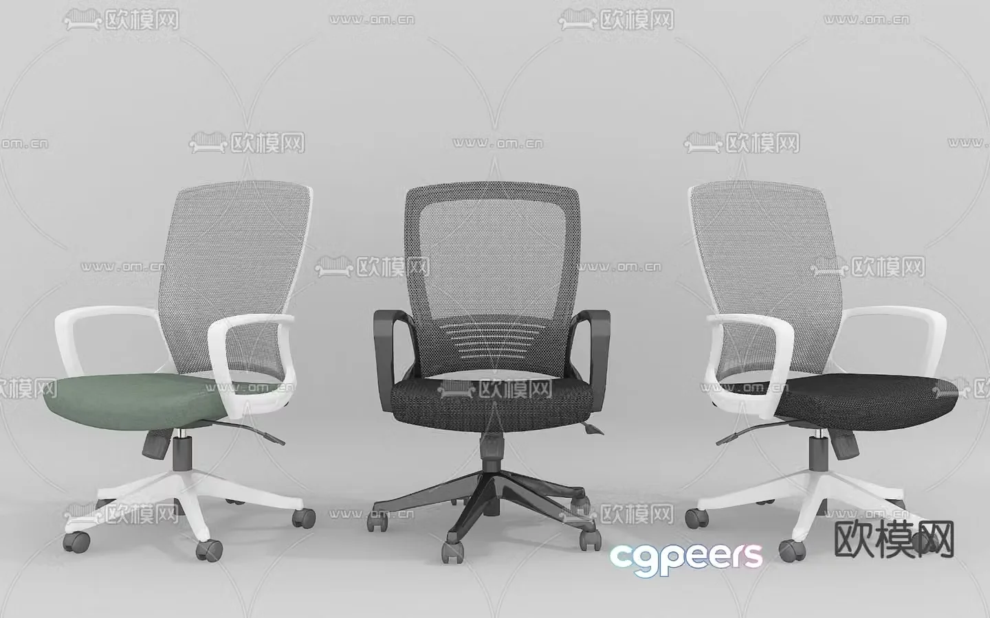 Office chair computer chair mesh chair 3d model