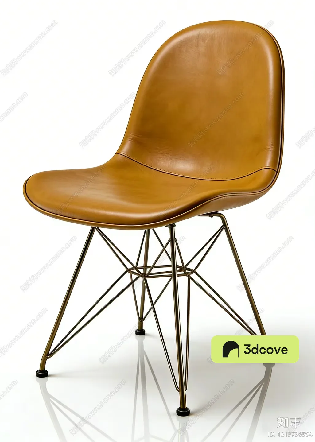 Modern Tan Leather Chair