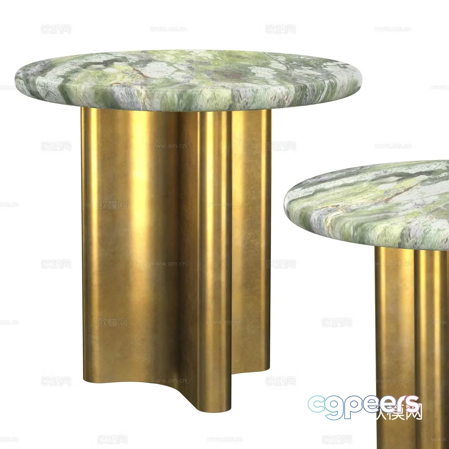 Modern light luxury stone metal edge 3D model