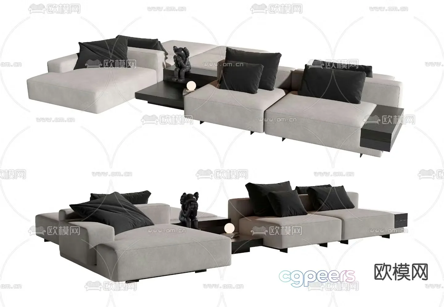 Molteni&C modular sofa 3d model