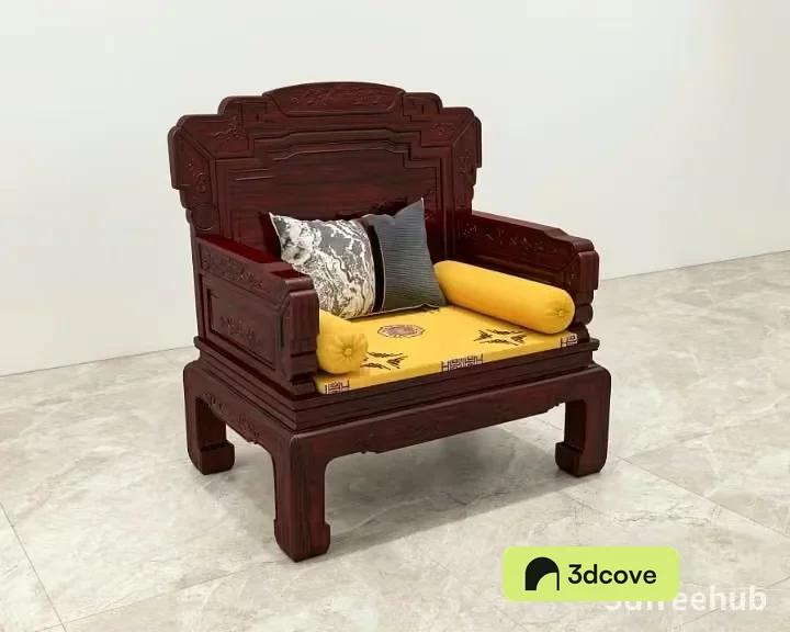 Wooden Chinese-Style Armchair