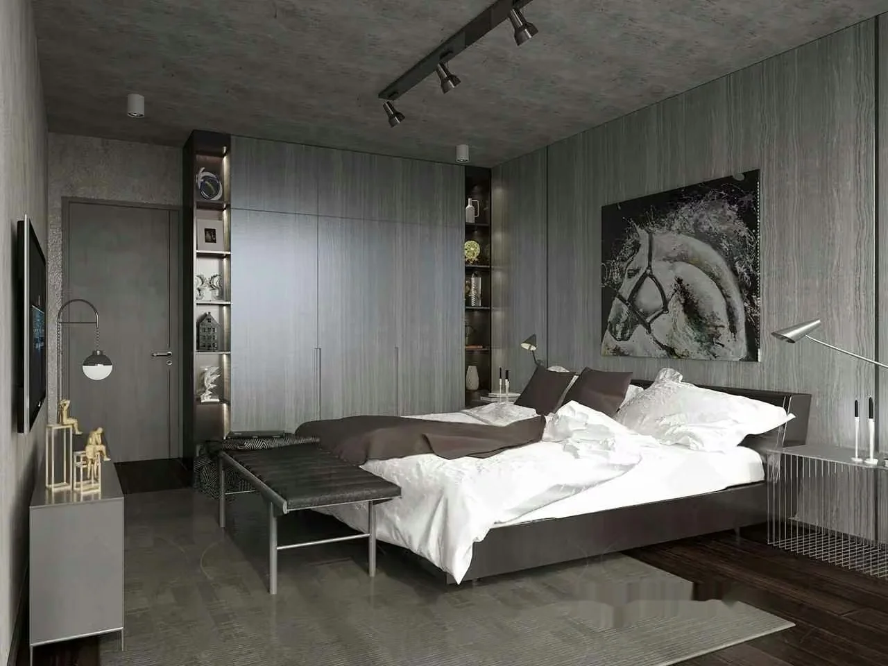 Modern Master Bedroom 3D Model – 19954 – VRAY Render