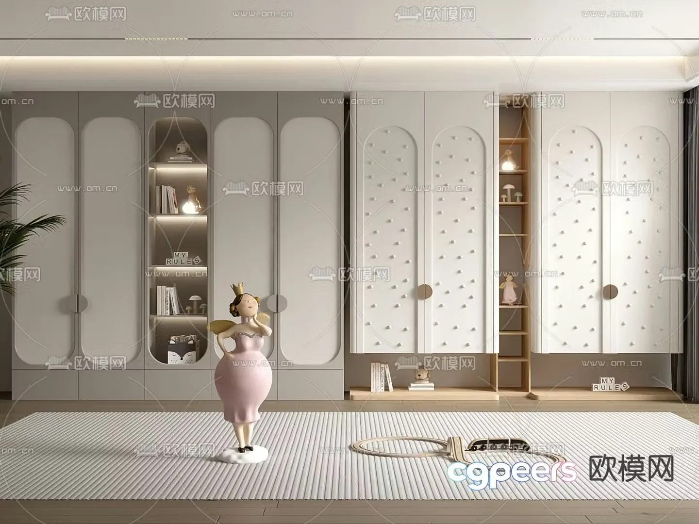 Children’s wardrobe bookcase 3d model