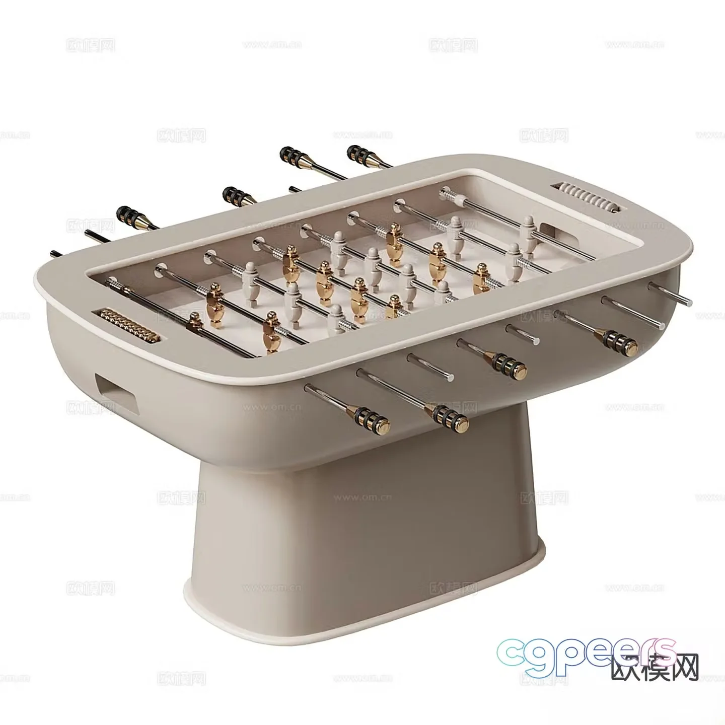 Modern table football entertainment table 3d model