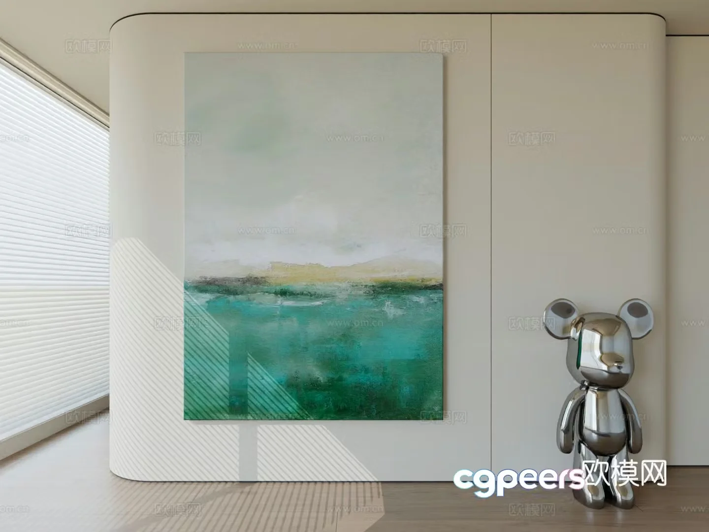 Modern minimalist hanging painting abstract art hanging painting 3d model