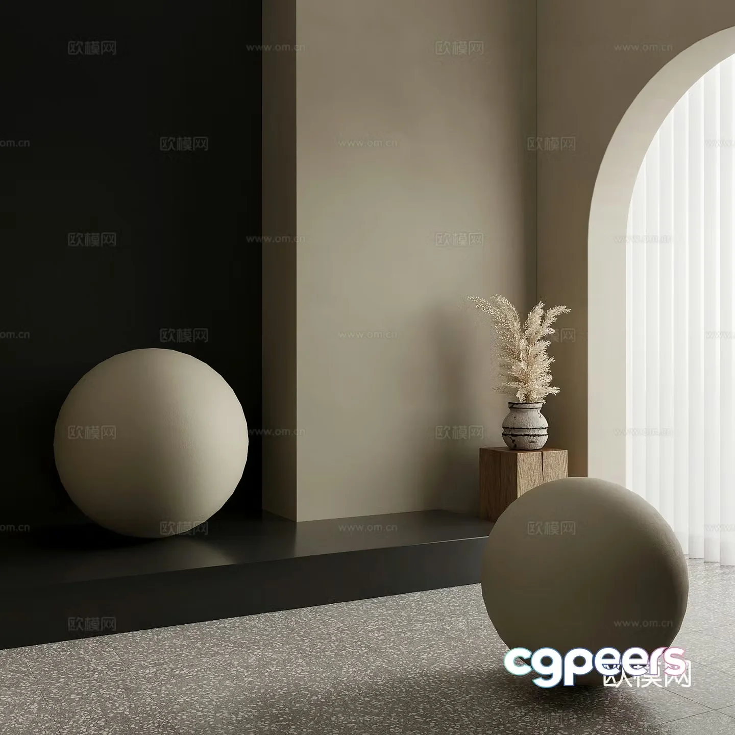 Other walls Modern art paint Microcement Latex paint Coating 3D model