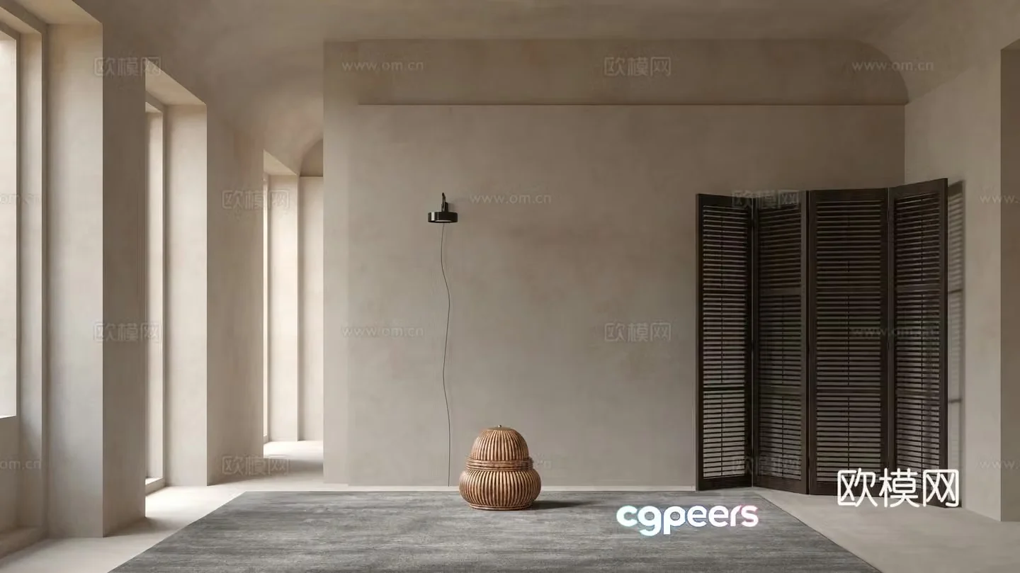 GUBI modern floor lamp 3d model