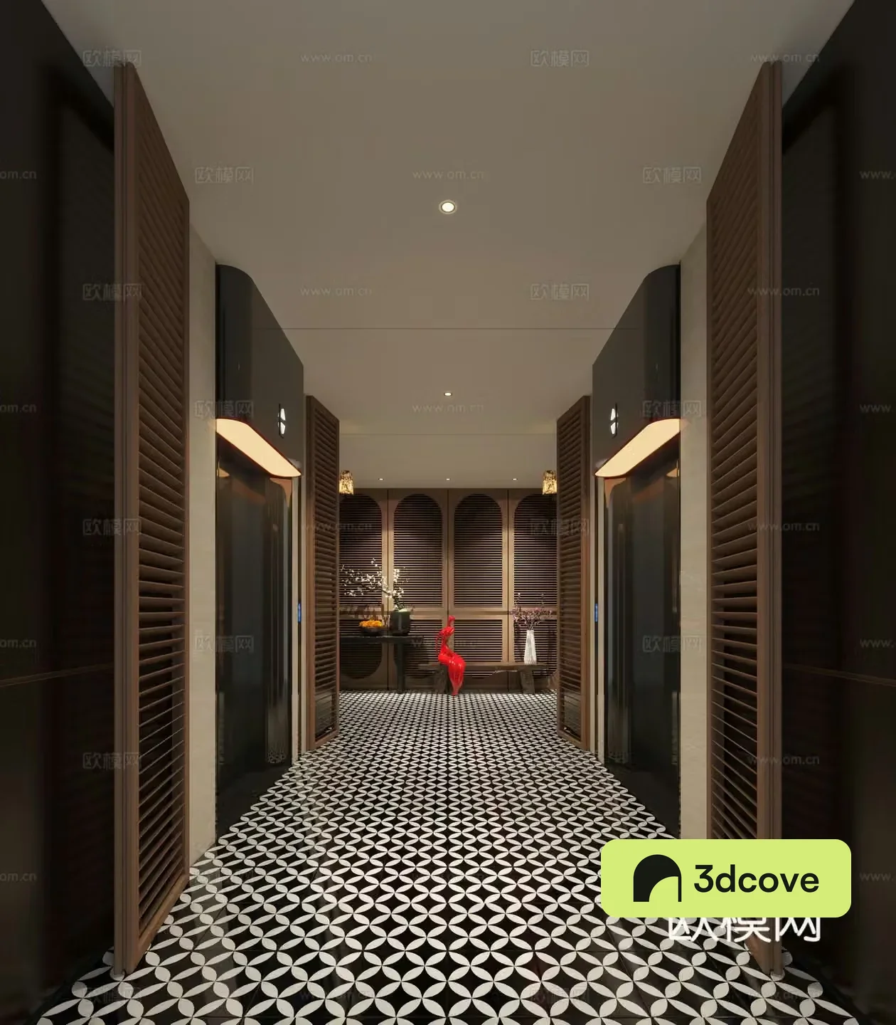 Modern hotel elevator hall Hotel elevator club elevator hall Club elevator
