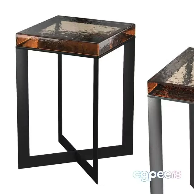 3ds Max Free – Lennie Amber Cast Glass End Table