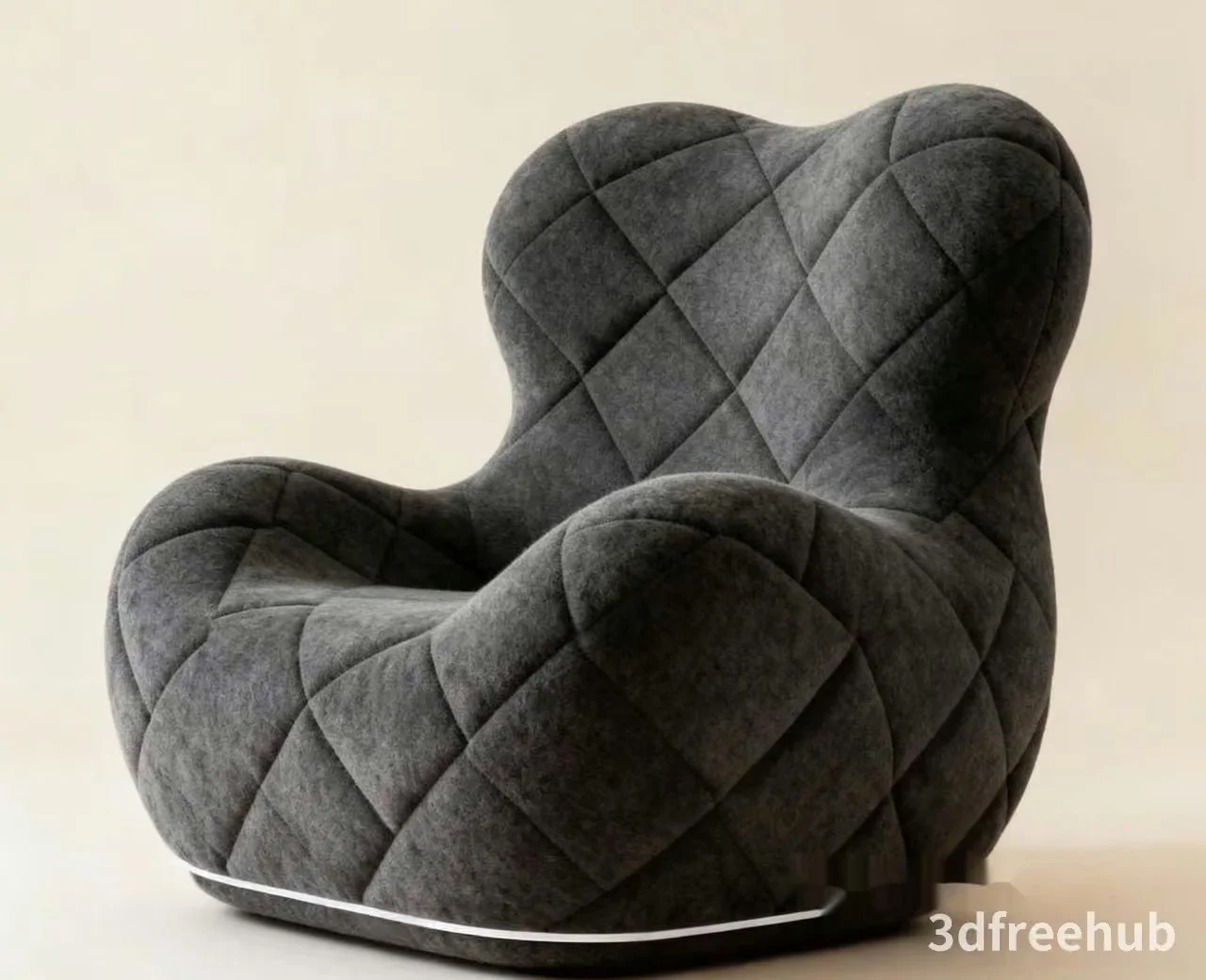 A Gray Armchair 3D Model – 22038 – VRAY Render