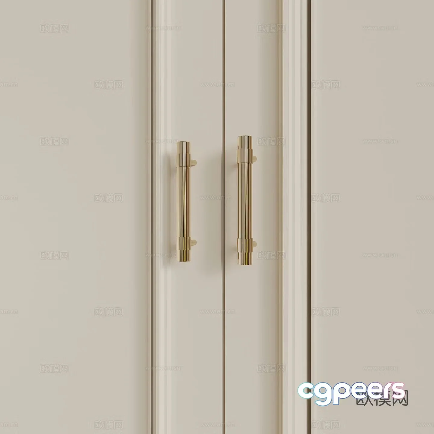 Modern cabinet door handle handle 3d model