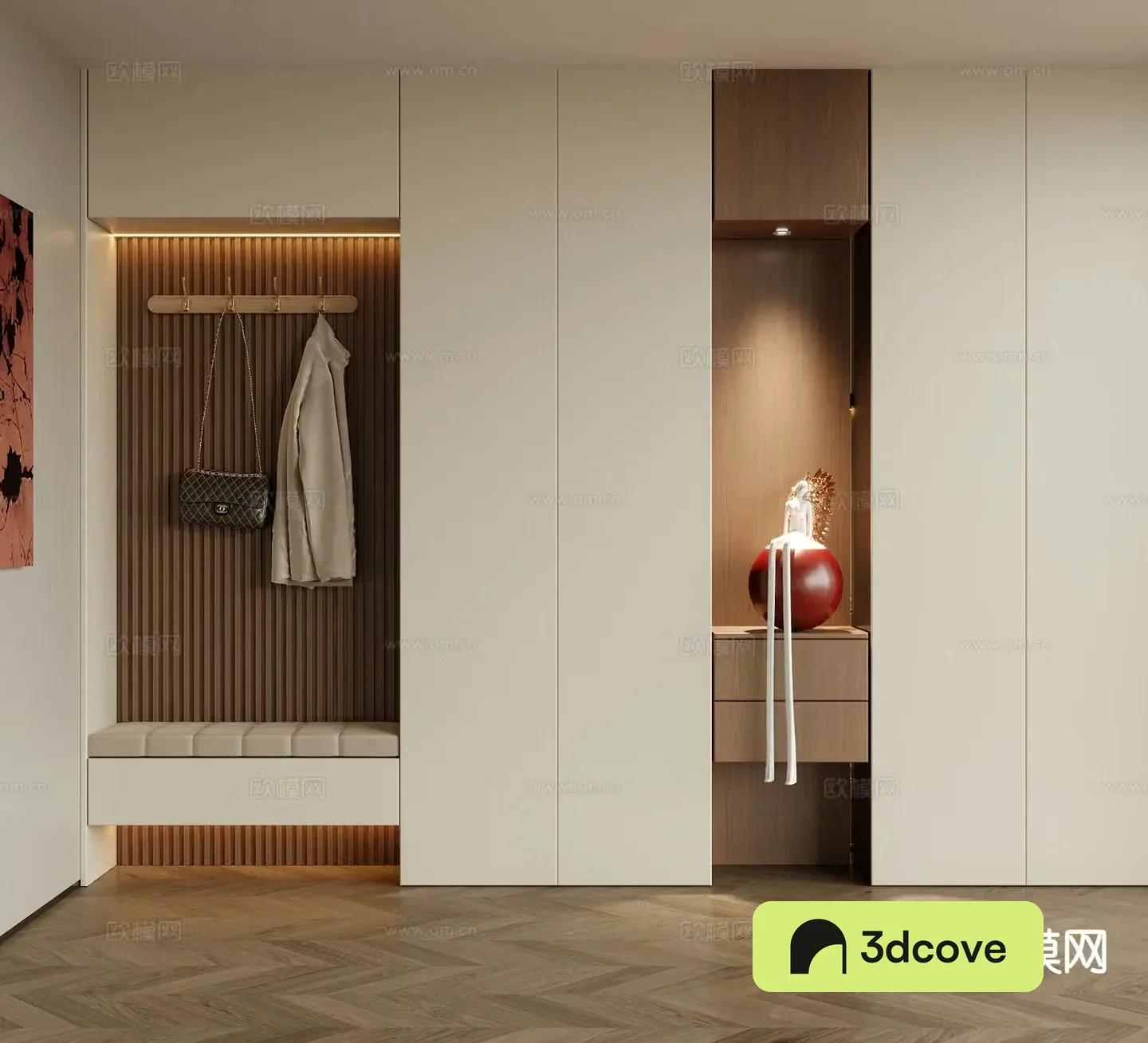 Modern entrance shoe cabinet