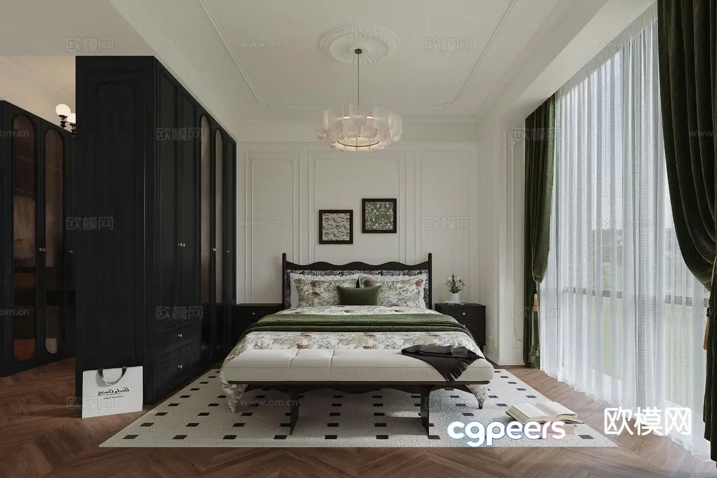 French bedroom master bedroom 3d model