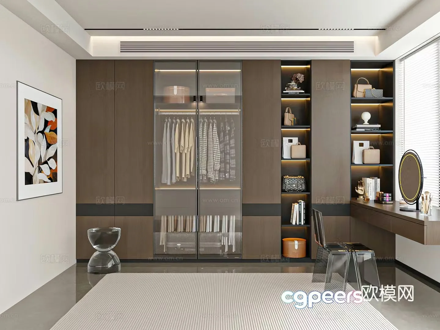 Modern Italian cloakroom 3d model