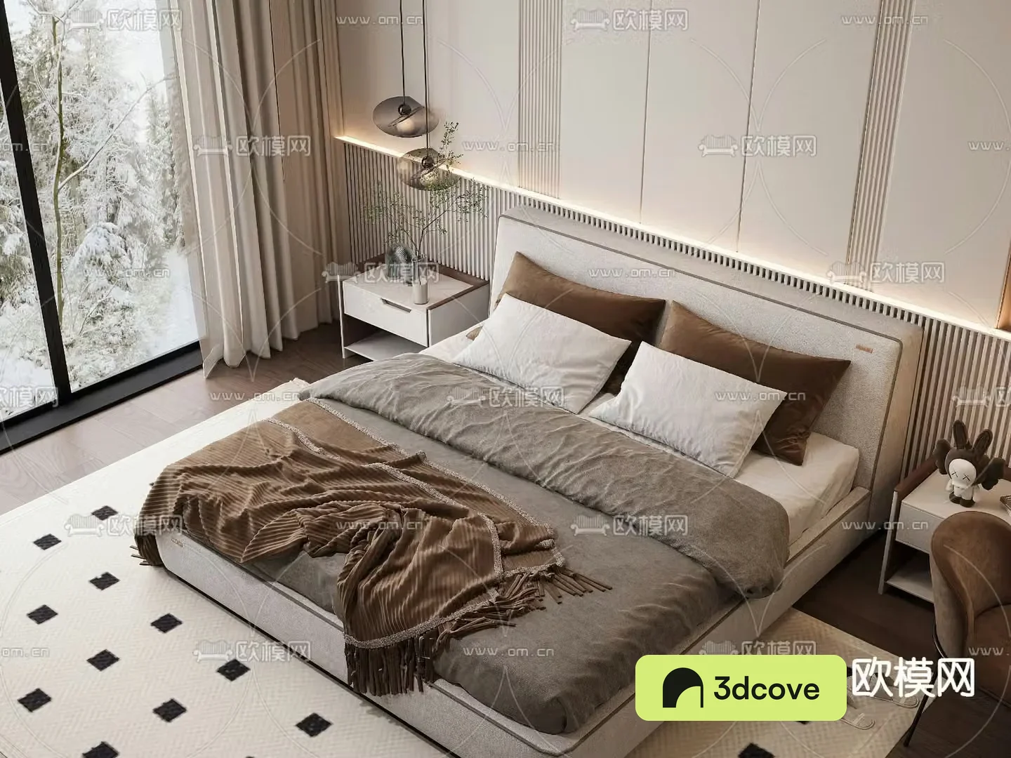 Modern double bed