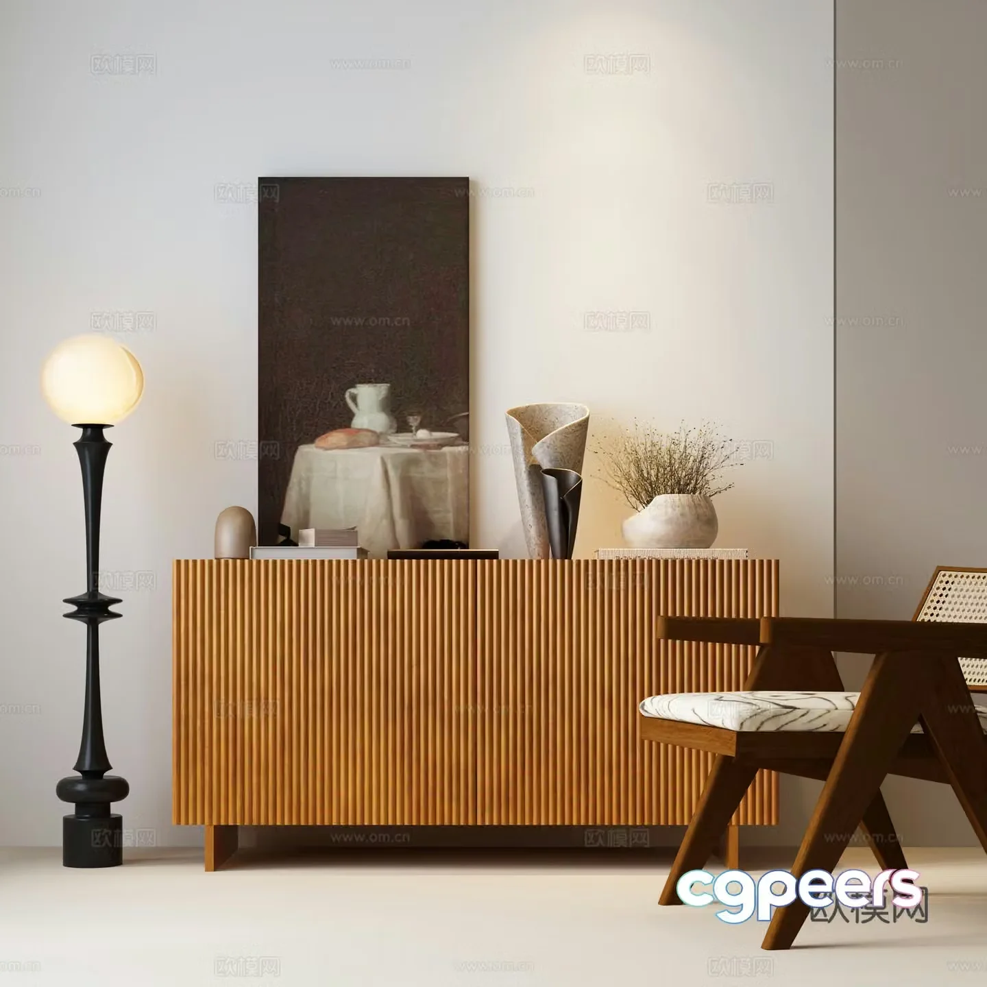 Modern chest of drawers Modern medieval chest of drawers Medium style side cabinet Medium style entrance cabinet Modern medieval costume 3D model