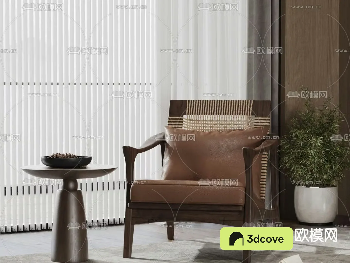 Wabi-sabi style leisure chair