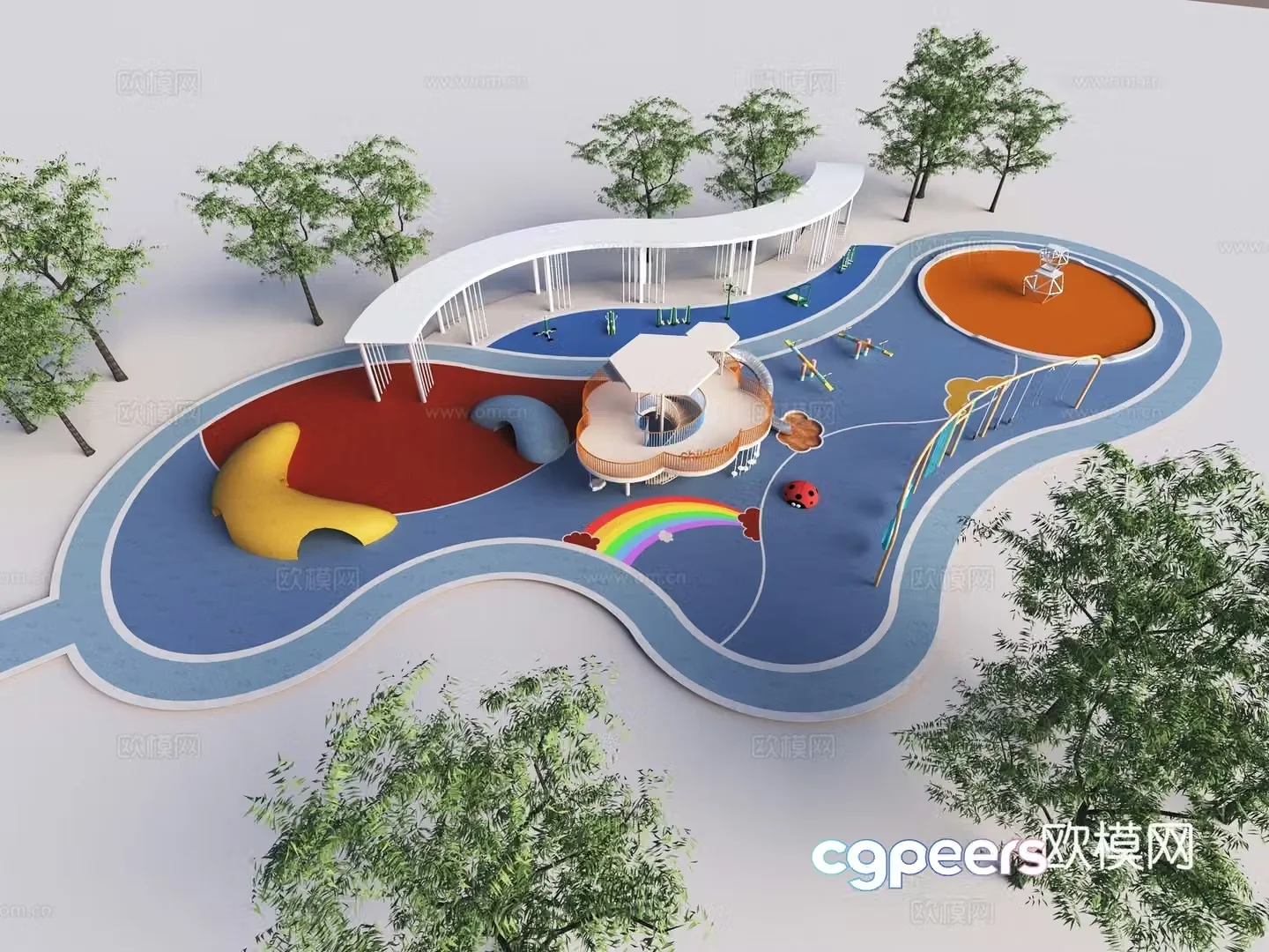 Modern children’s activity venues Children’s play facilities No power facilities Slide 3D model