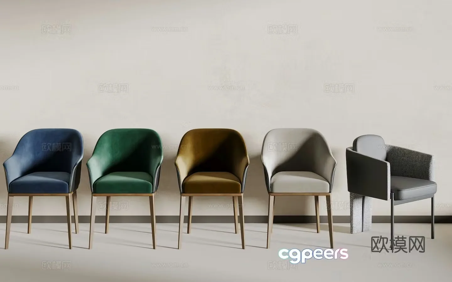 Light luxury seat 3D model