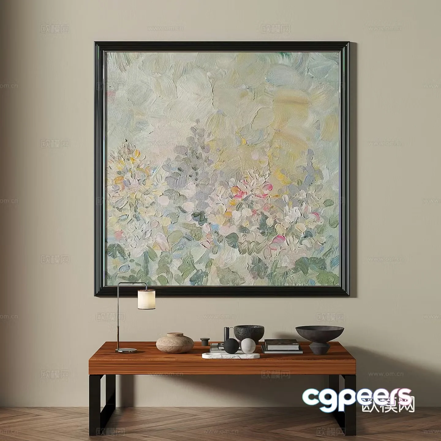 Modern medieval retro decorative painting 3d model