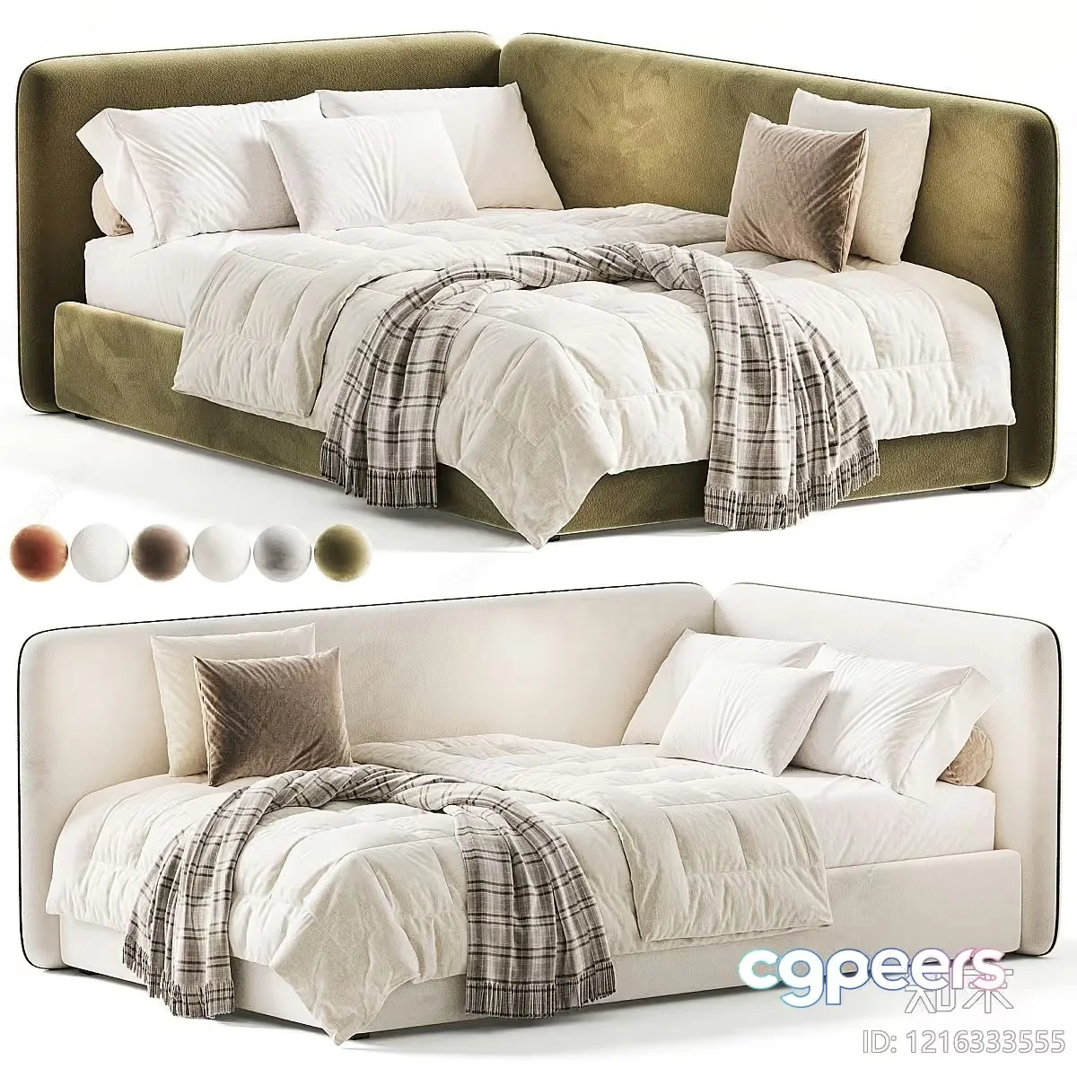 Modern Day Bed 3D Model – 15525 – VRAY Render