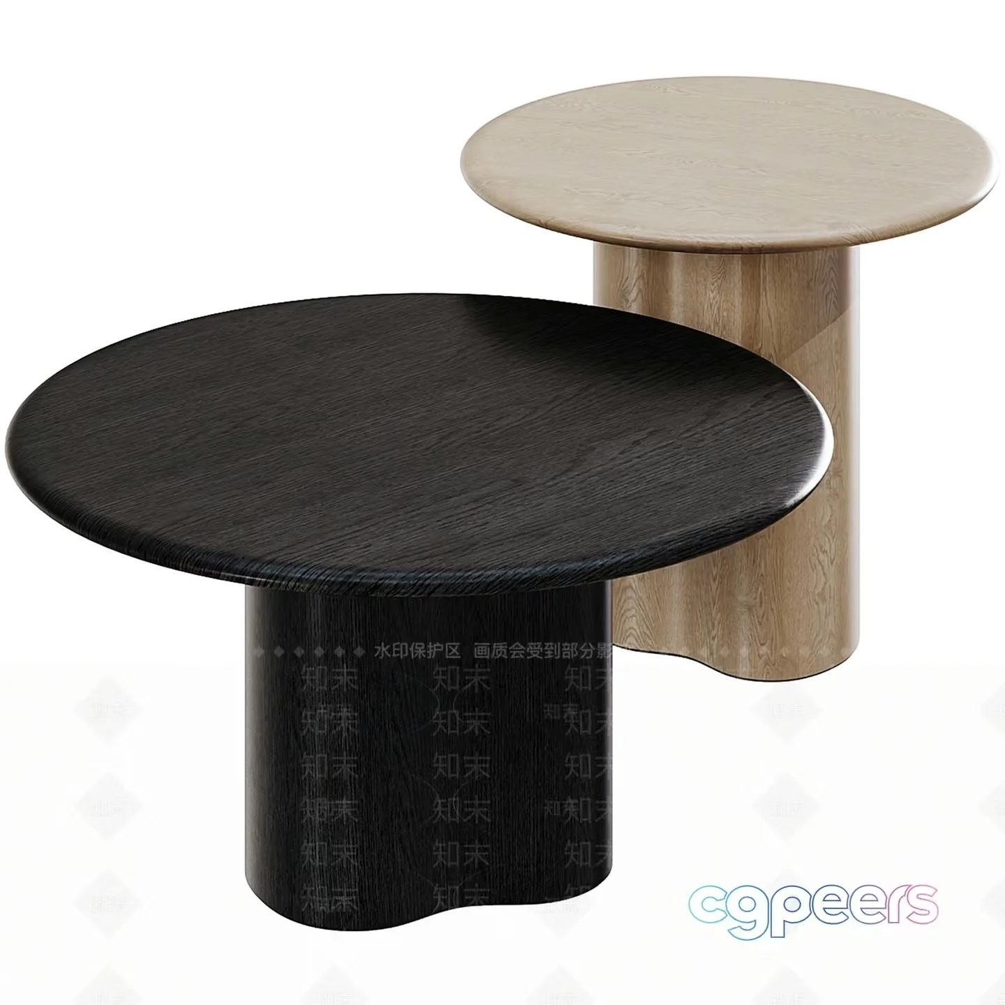 Modern Wooden Tables 3D Model – 13389 – VRAY Render
