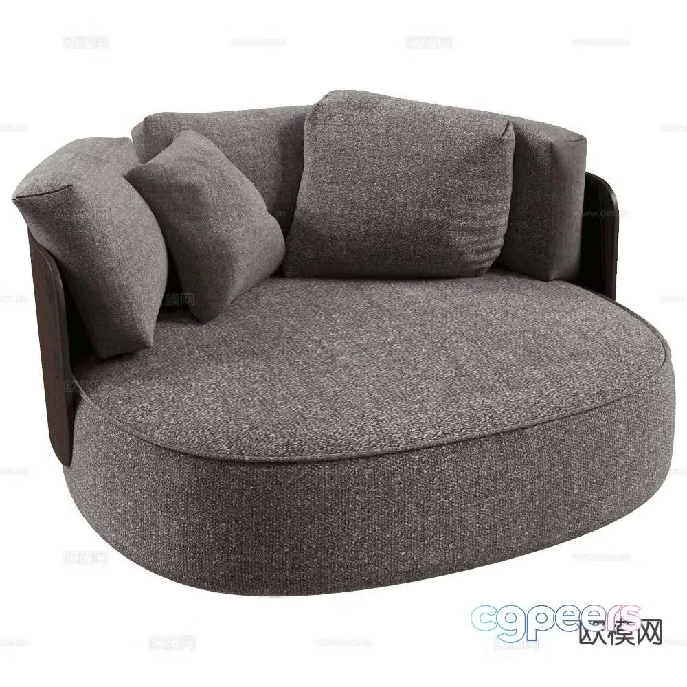 Porada modern leisure sofa fabric sofa 3d model
