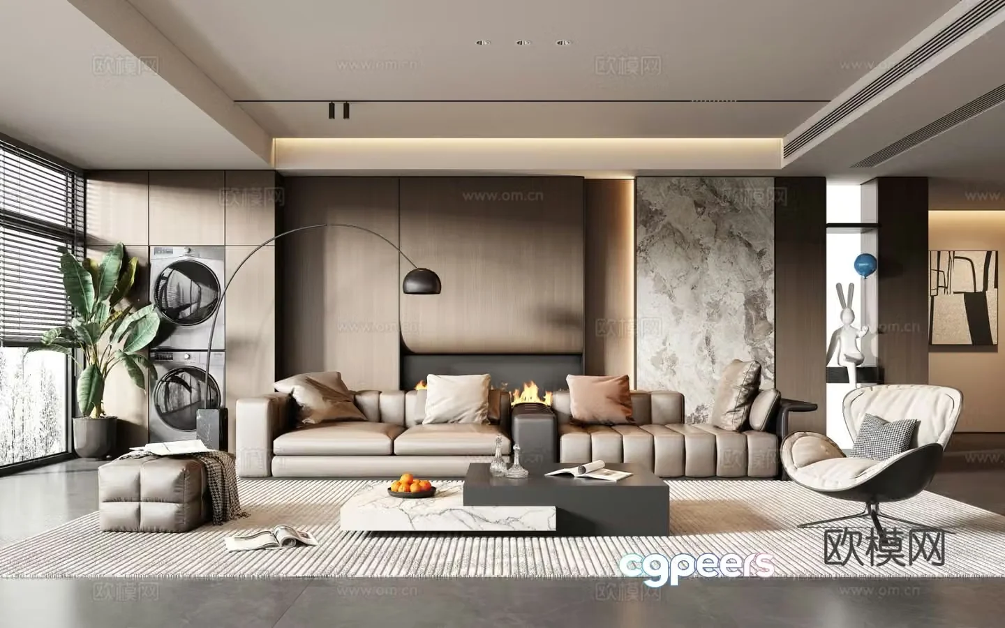 Italian living room 3d model