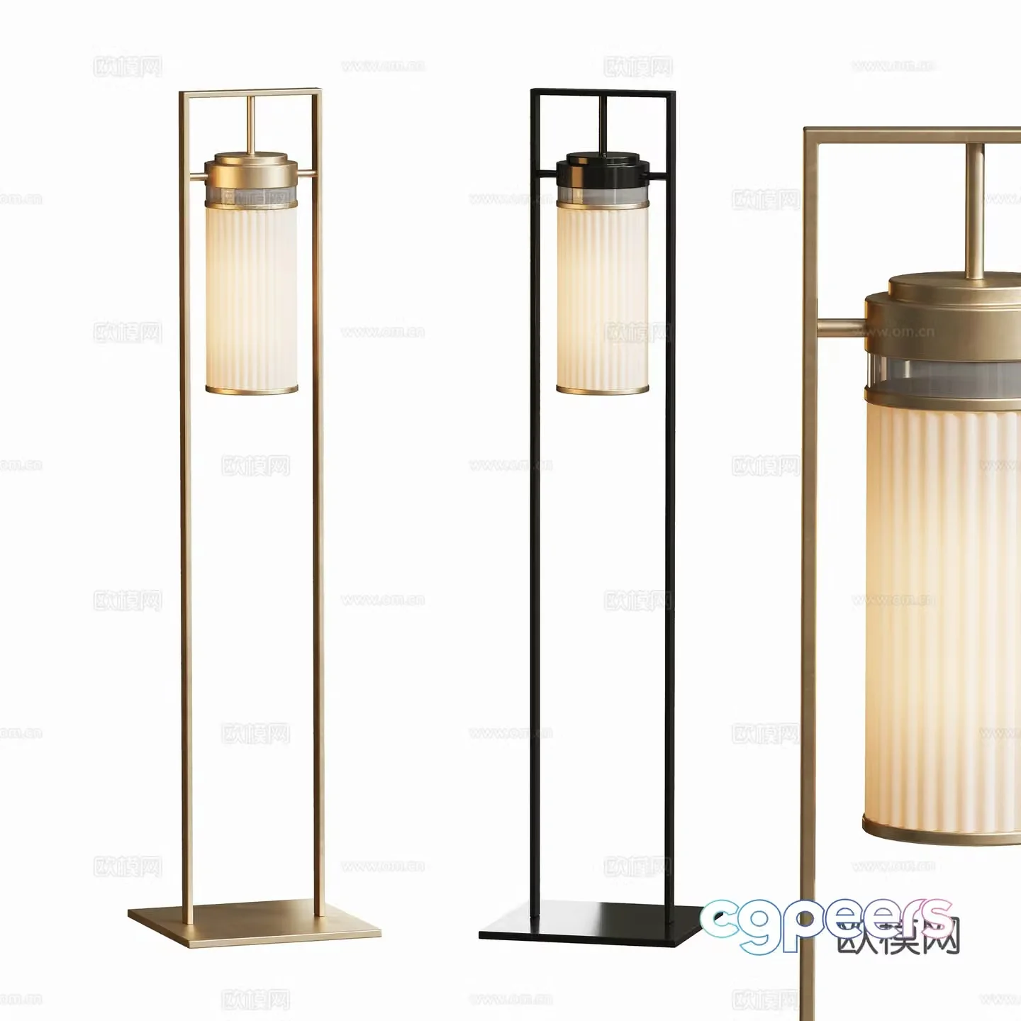 Modern Chinese floor lamp 3D model