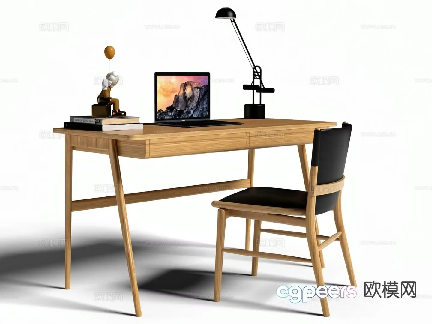Wabi-sabi desk desk 3d model