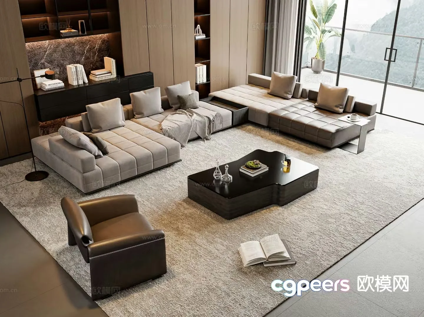 Modern sofa set 3d model