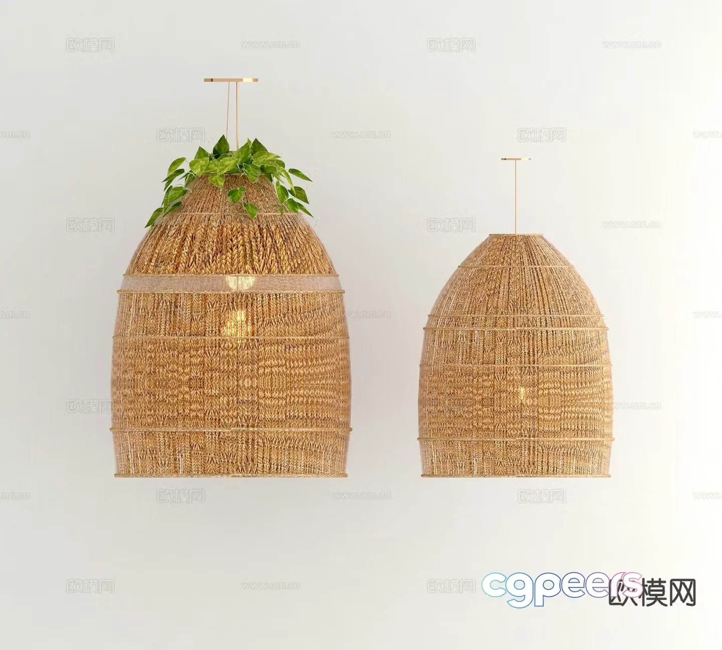 Chinese chandelier vine chandelier bamboo chandelier 3d model