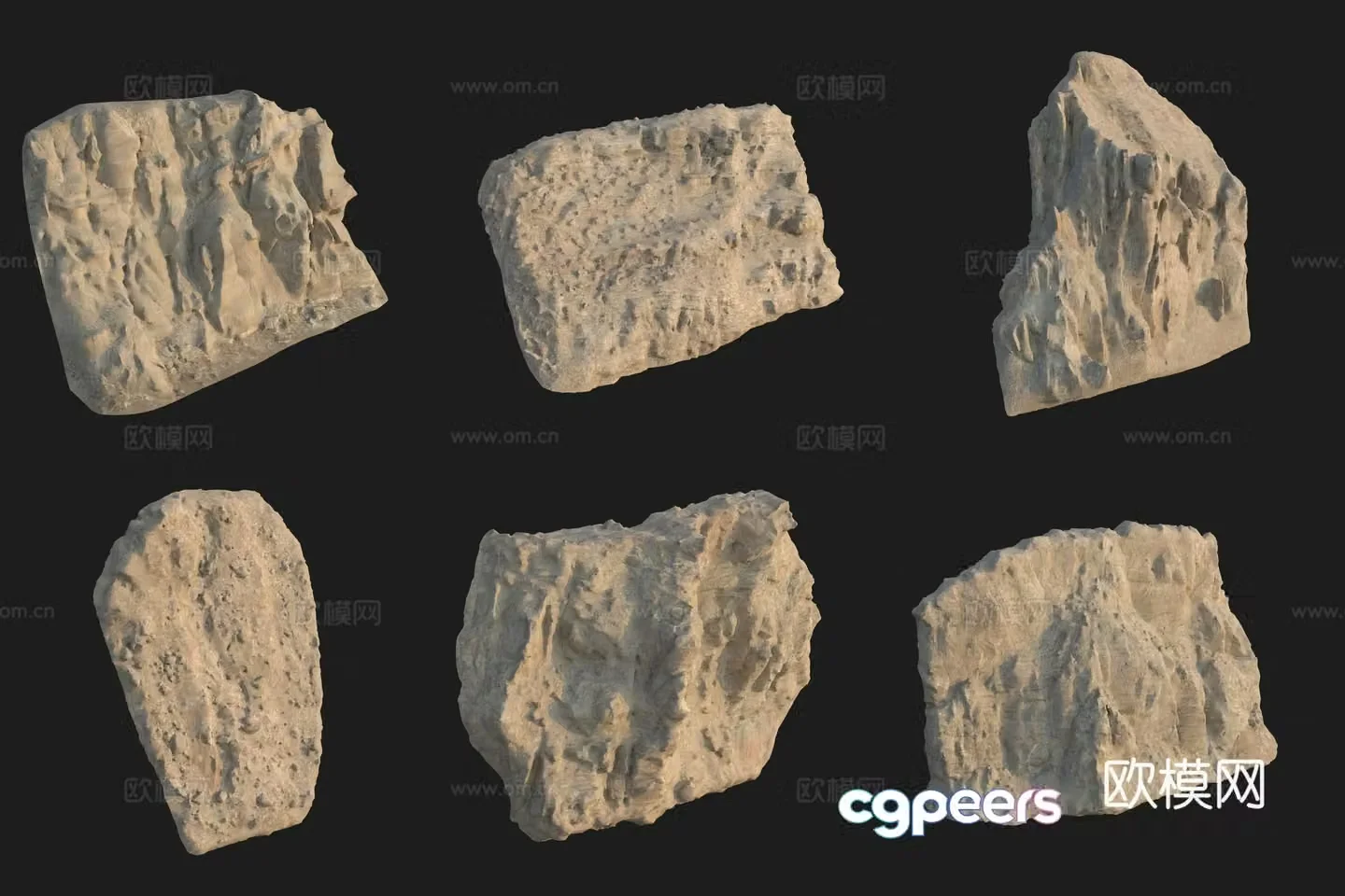 Cliff Big Stone Rock Boulder 3D Model