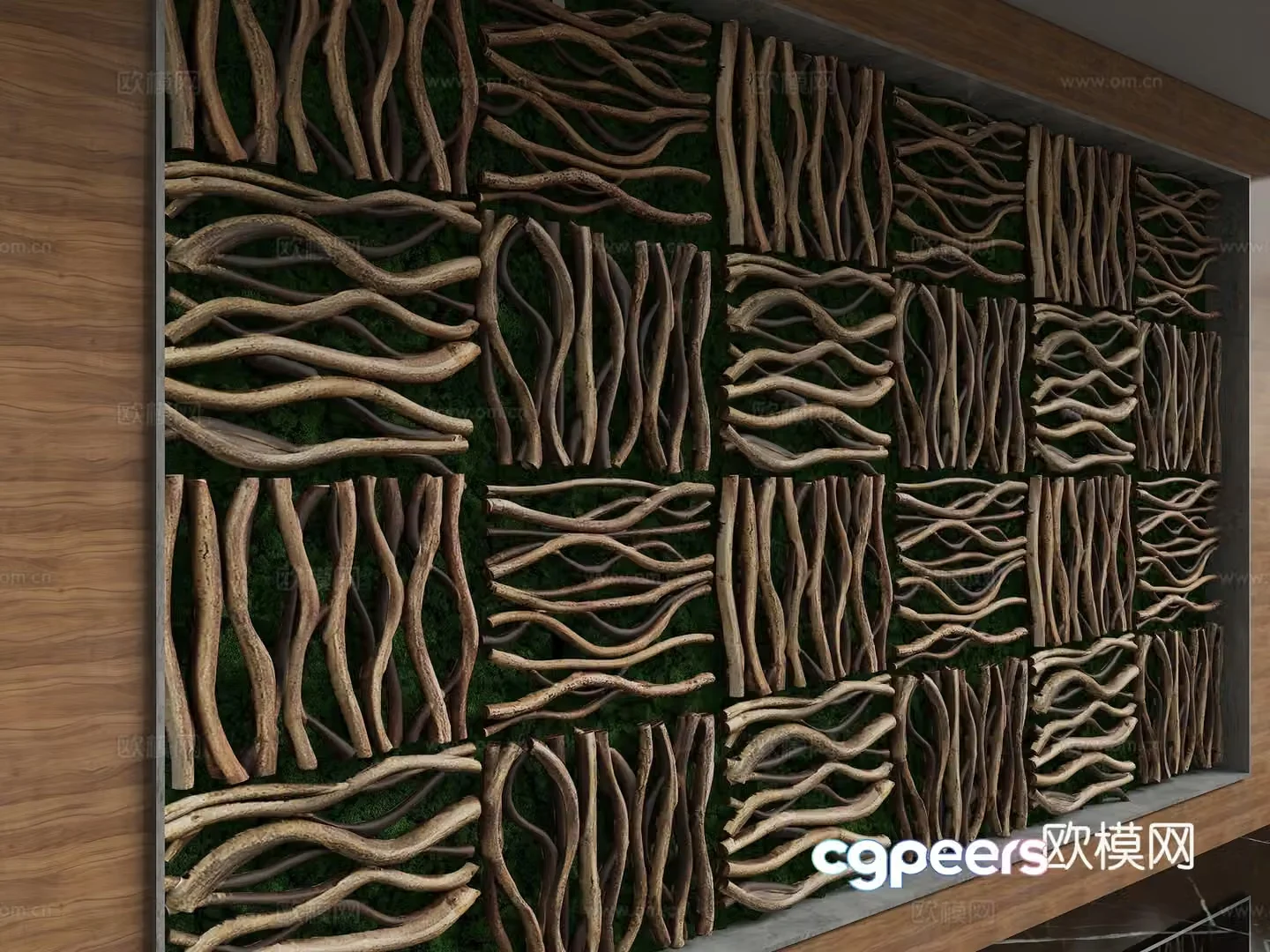 Modern background wall 3d model