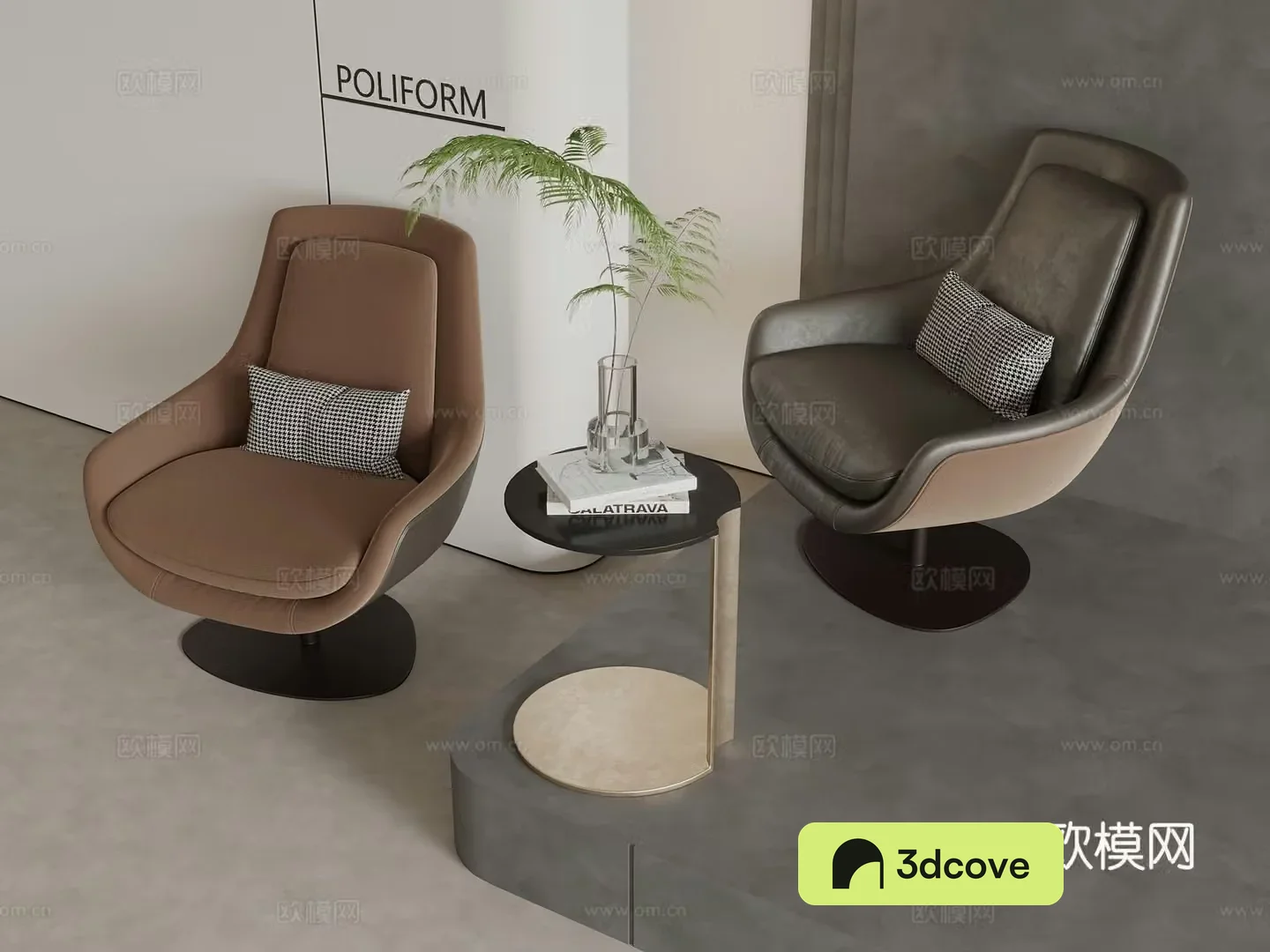 Italian style leisure chair single chair