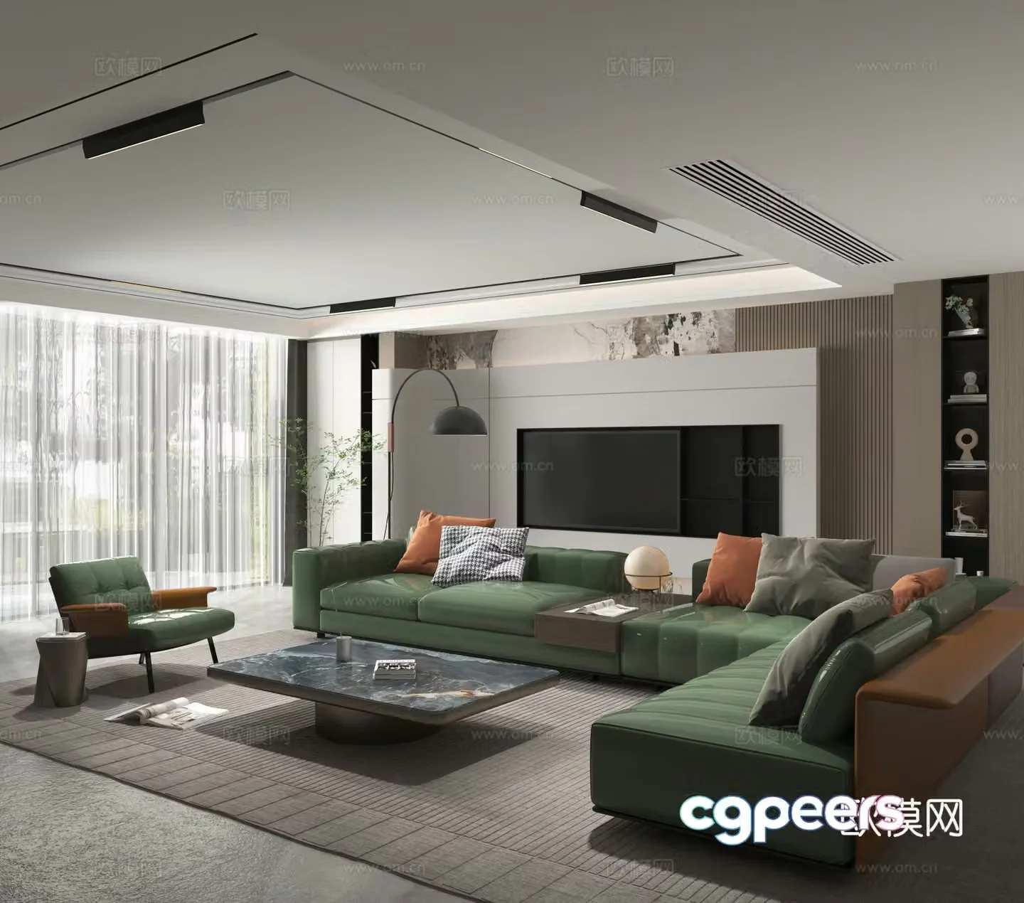 Modern living room 3d model