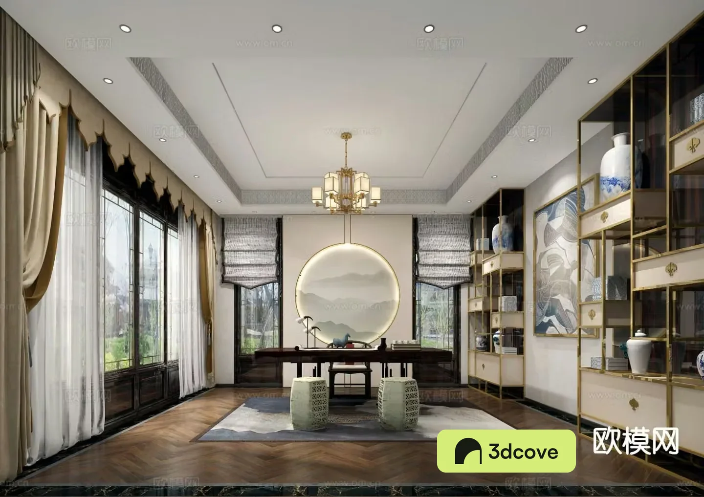 New Chinese style study