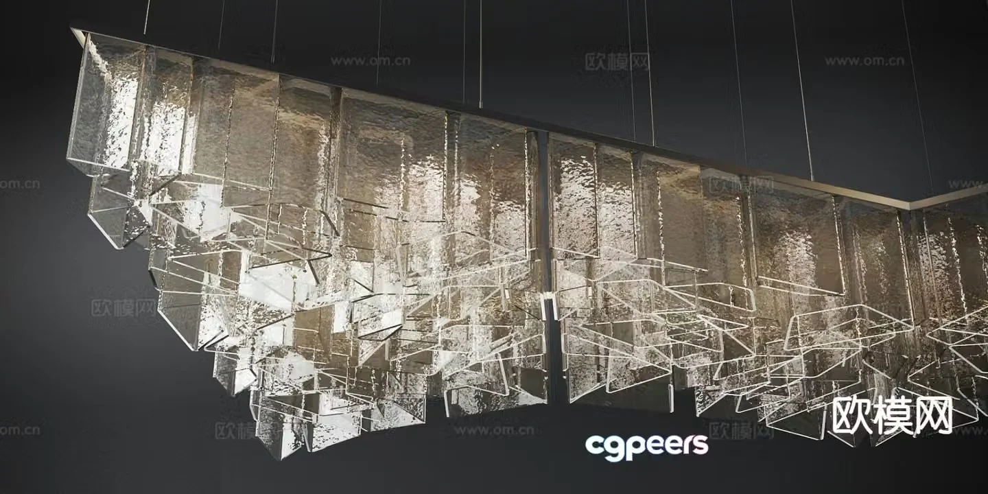 Light luxury decorative lamp crystal lamp 3d model