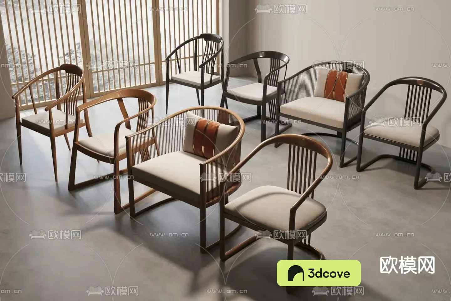 New Chinese style single chair arm chair Taishi chair