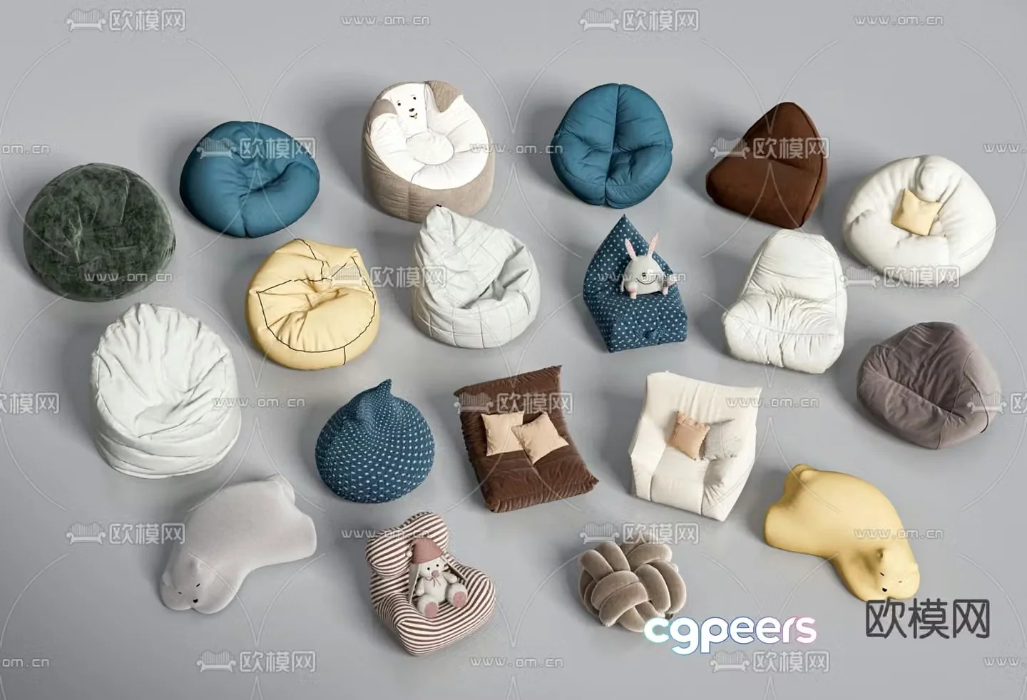 Bean bag sofa 3d model