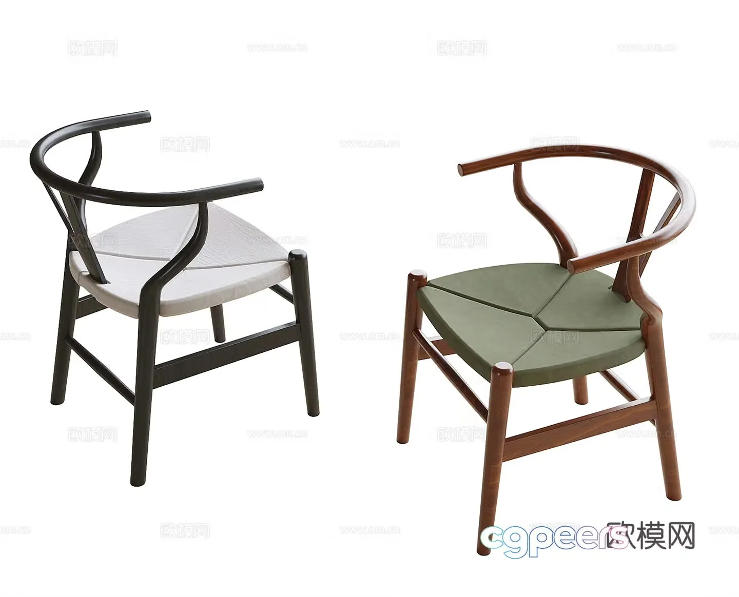 Modern single chair dining chair tea chair book chair 3d model