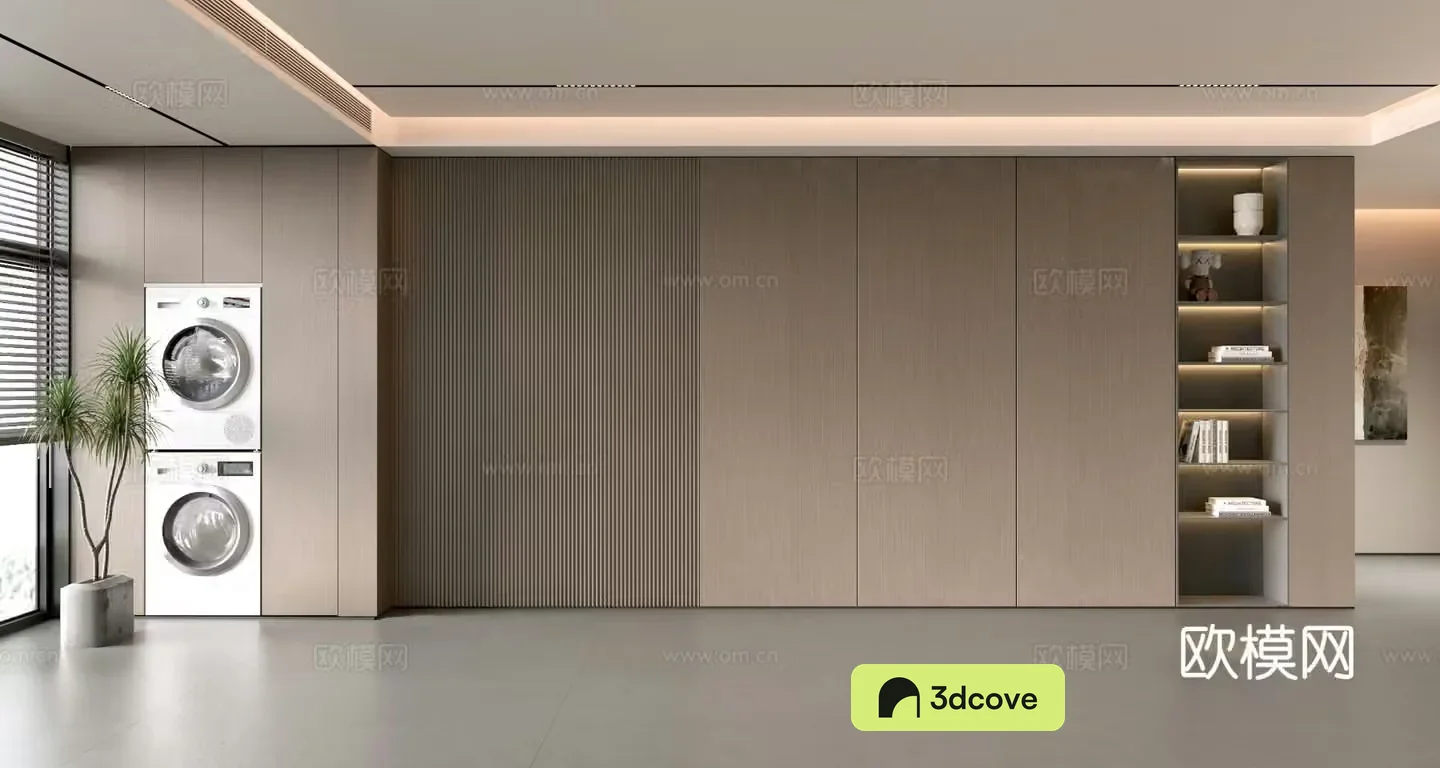 Italian sofa background wall modern ornament balcony cabinet living room cabinet wood veneer background wall