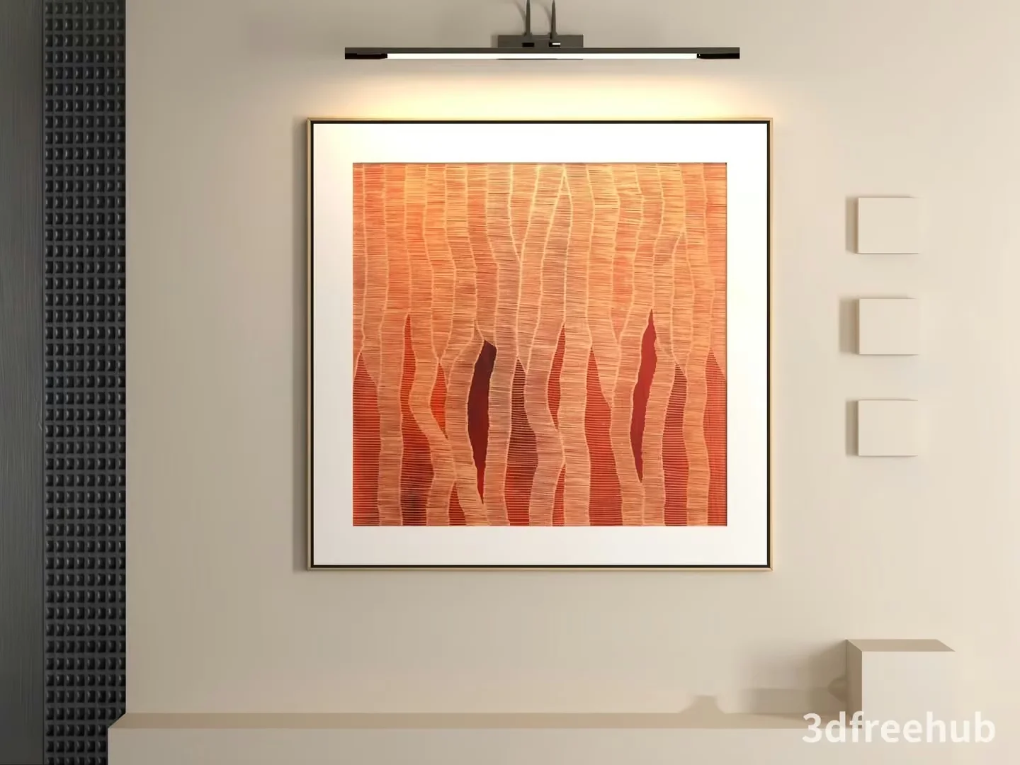 Modern Abstract Art Piece 3D Model – 22001 – VRAY Render