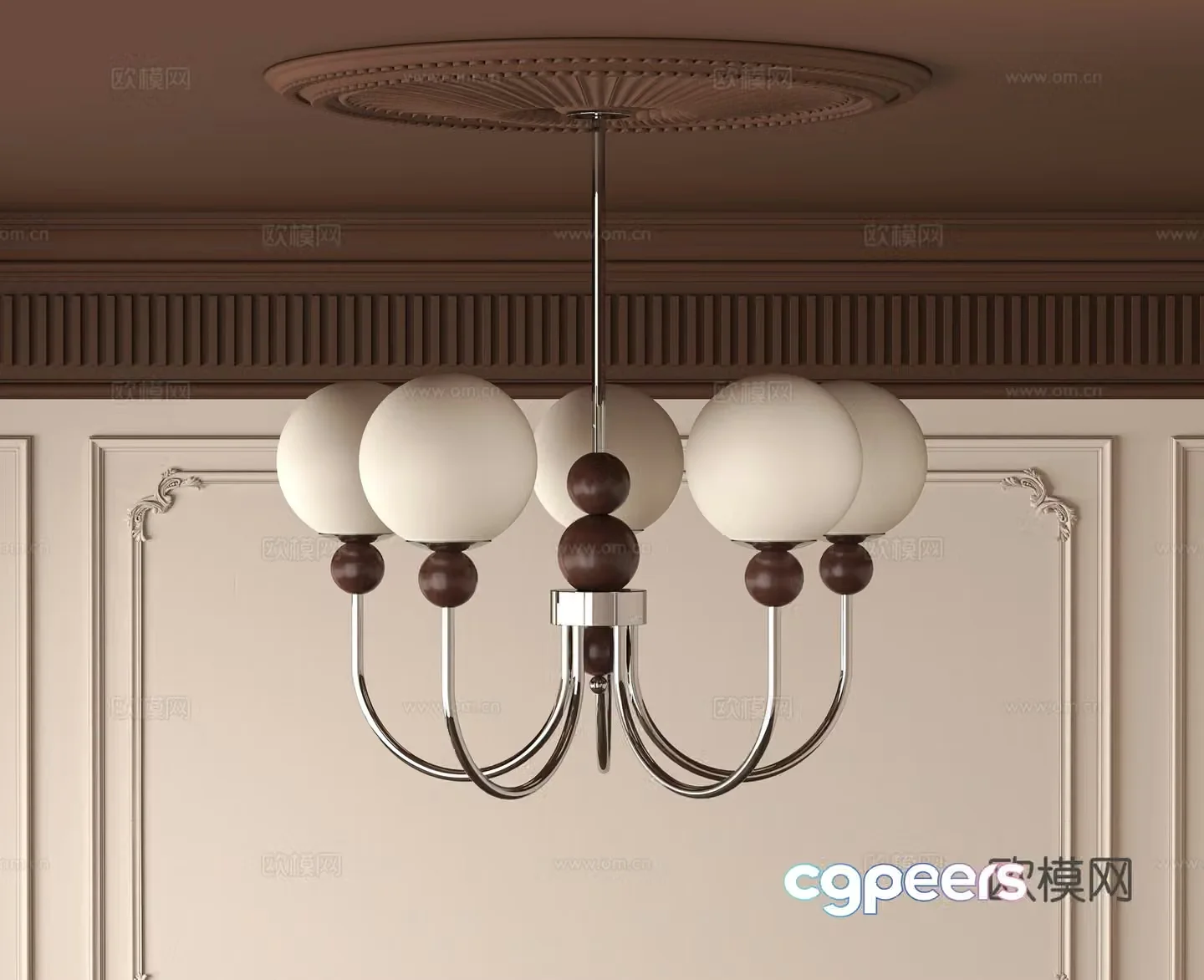 3D model of medieval style chandelier