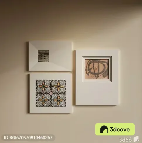 Two Framed Pieces Of Artwork On A Wall