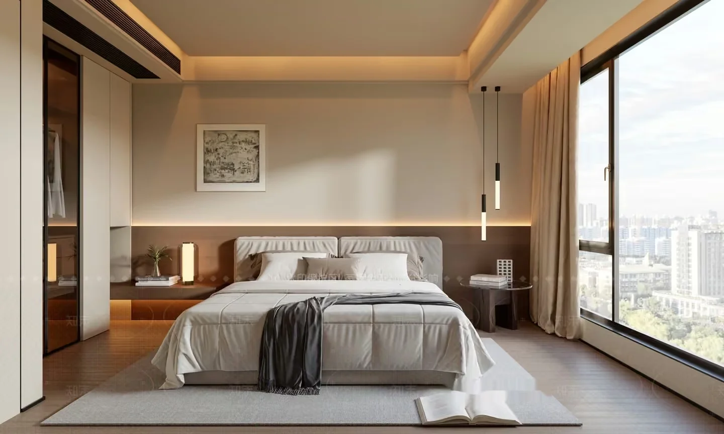 Modern Minimalist Bedroom 3D Model – 18776 – CORONA Render