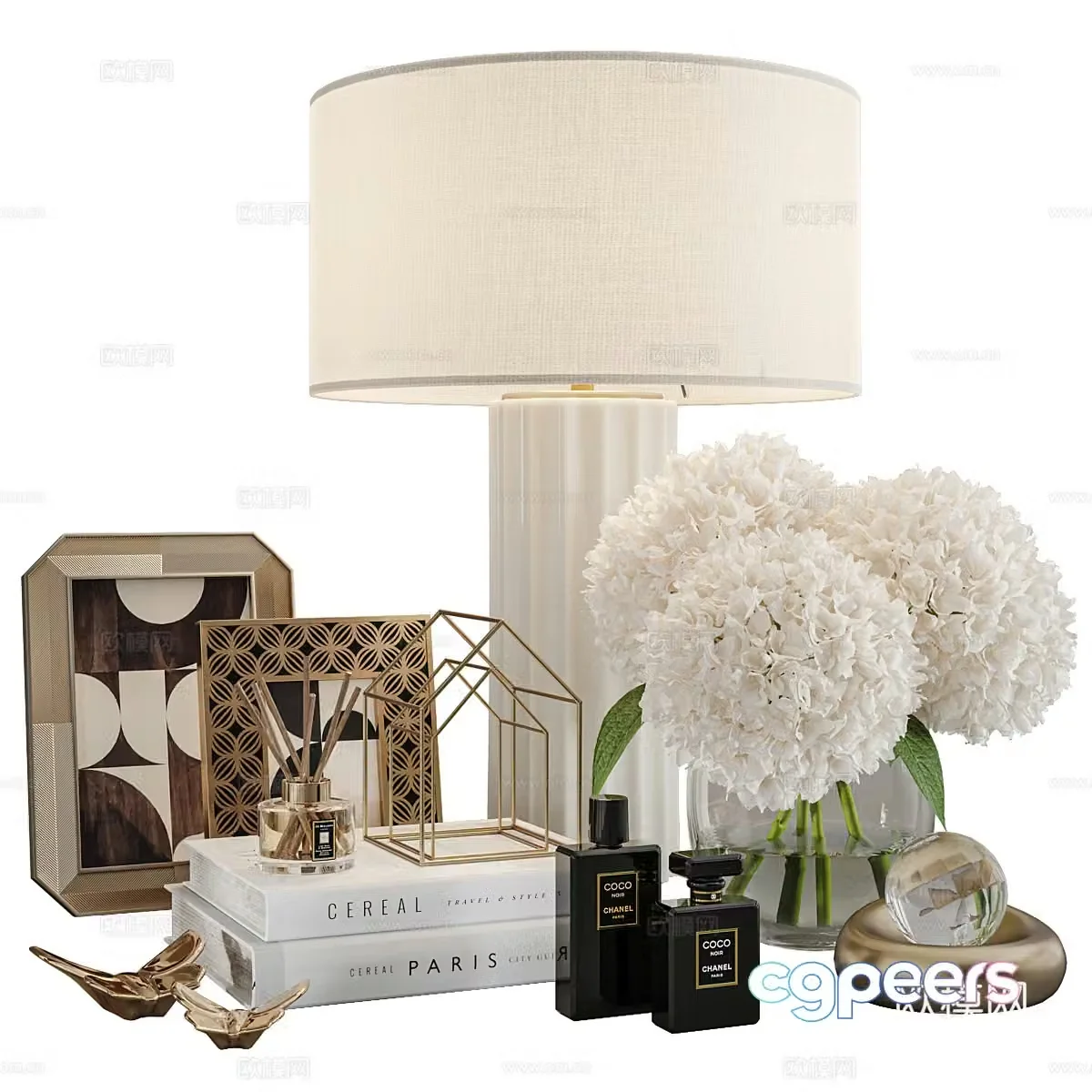 Modern light luxury jewelry ornament combination 3D model