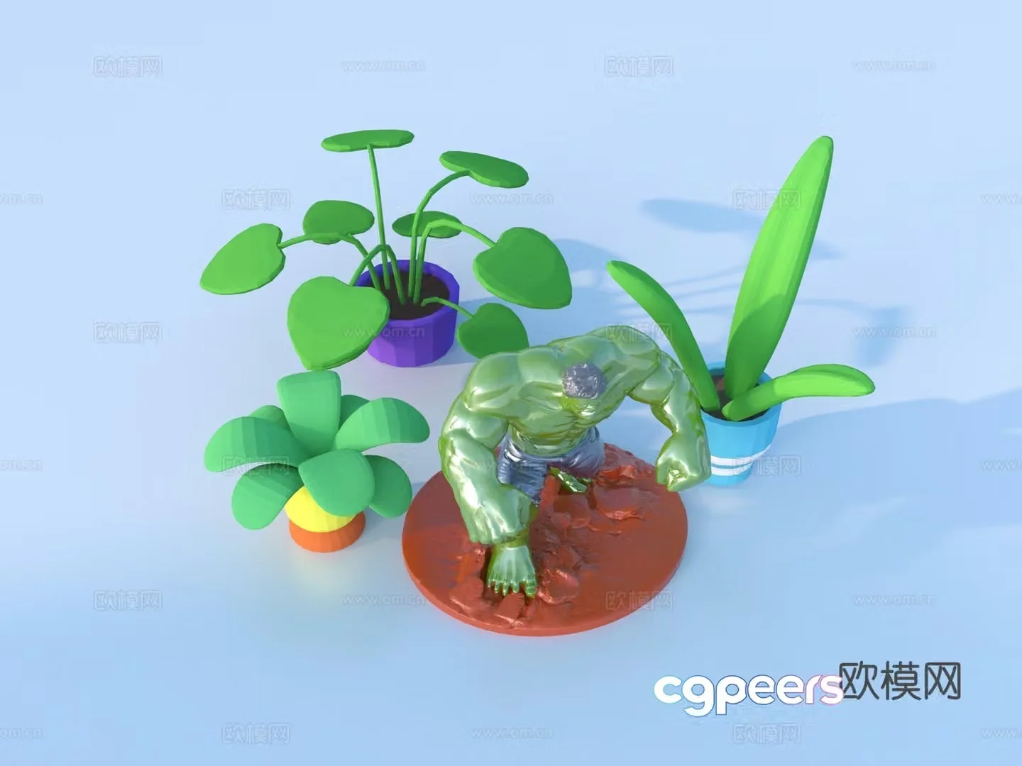 Cartoon toys ornaments sketch 3d model
