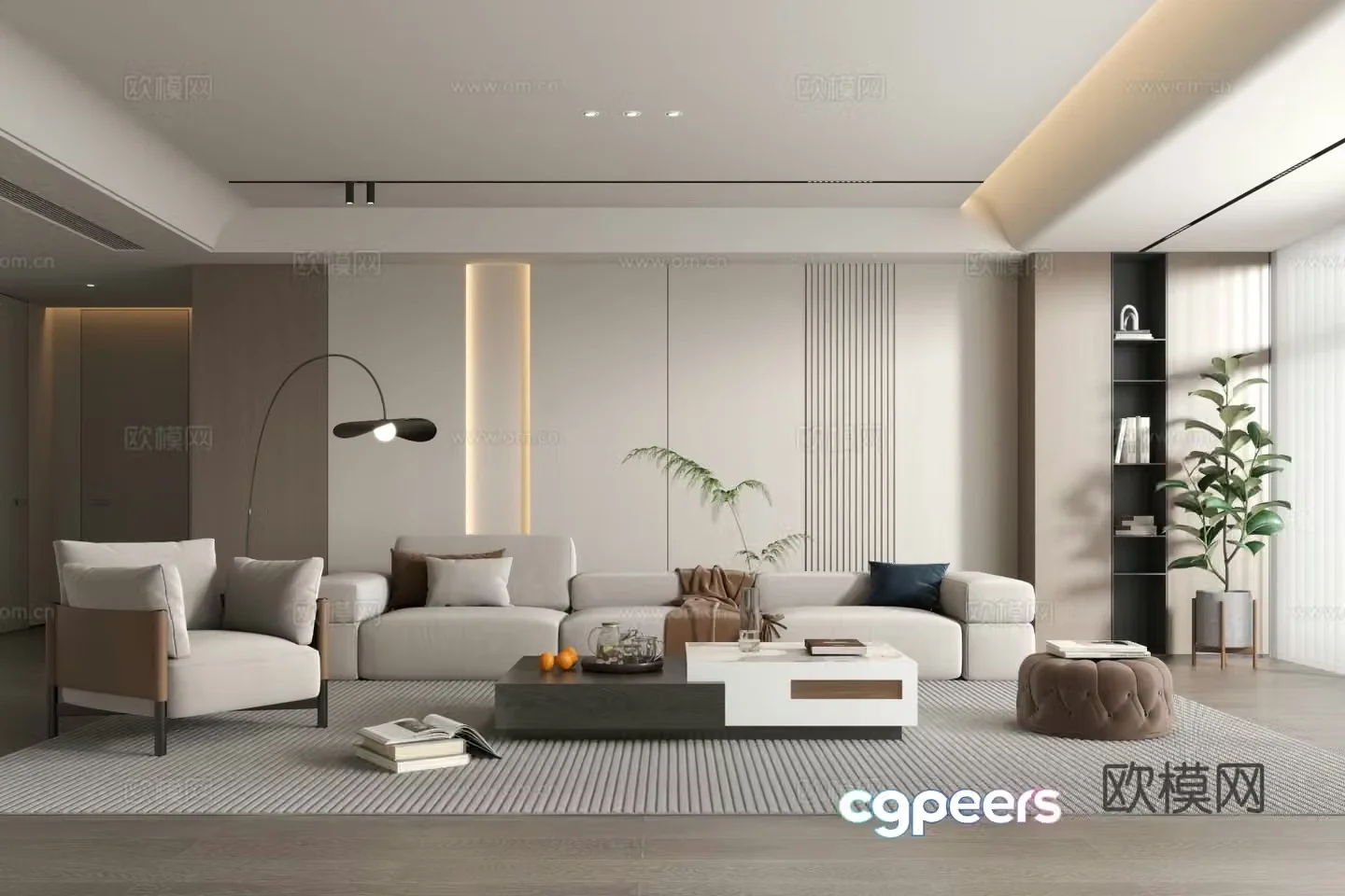 Modern living room 3d model