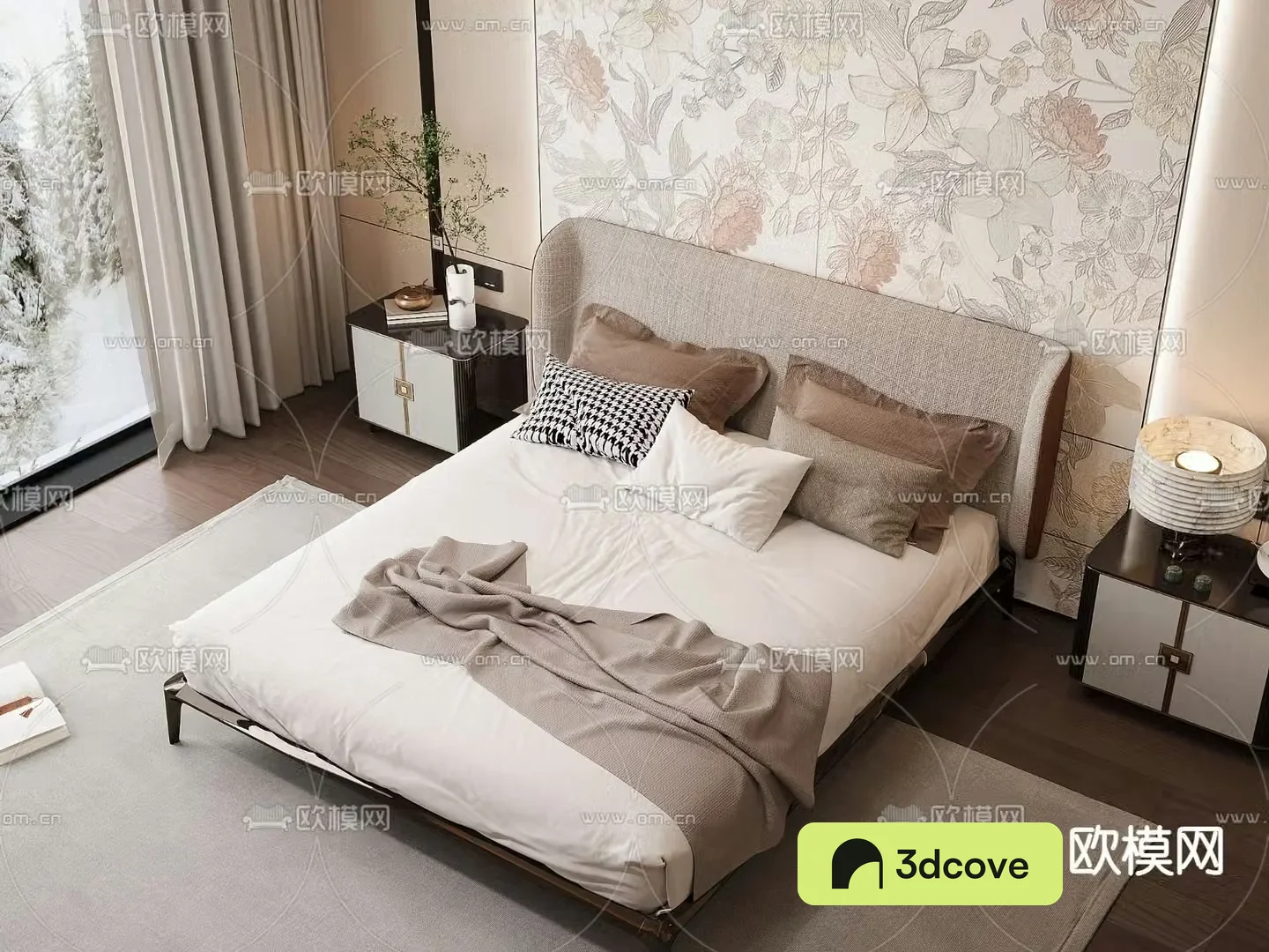 Modern double bed
